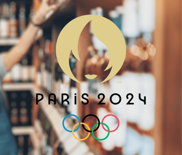 Photo de cave et logo JO 2024